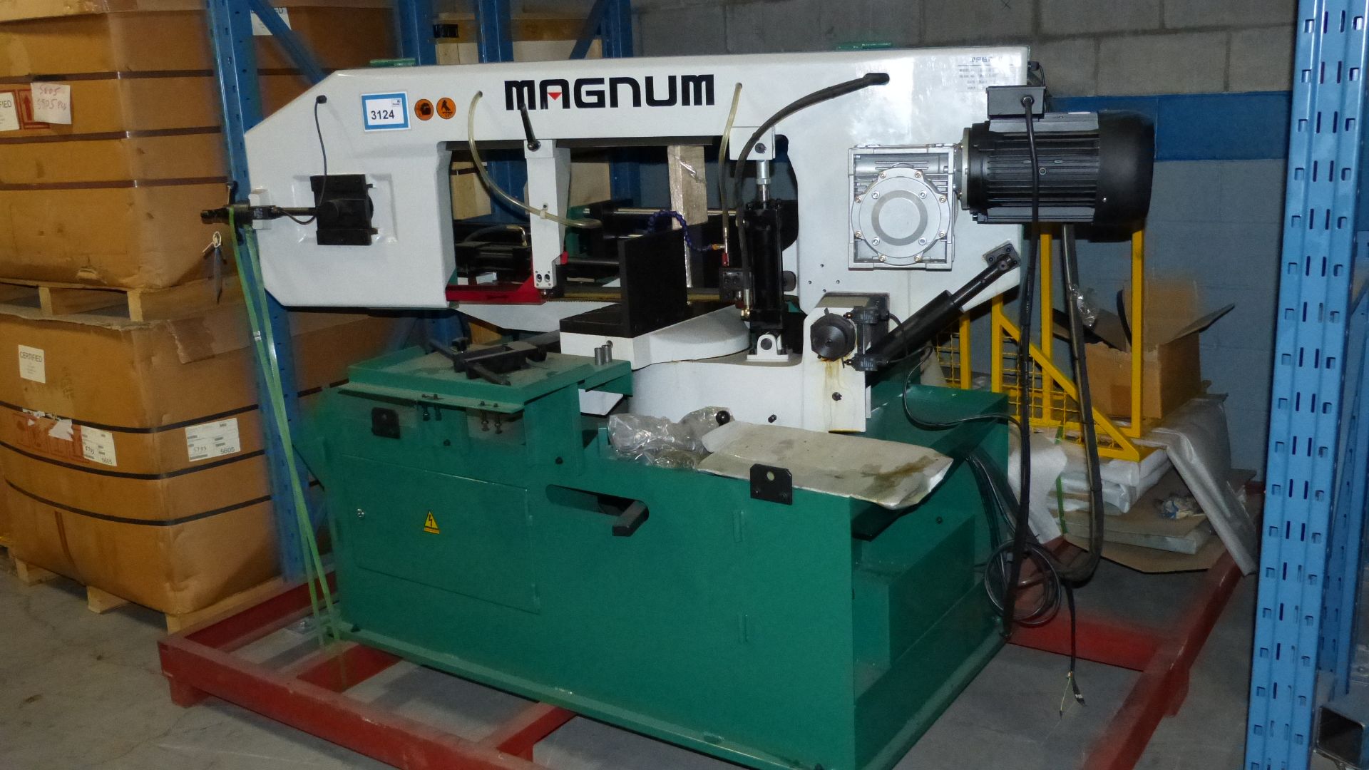 Magnun Model BSM-1813A Horizontal Bandsaw, 24"x15" Capacity, Brand New Never Used, New 2015 - Image 6 of 6