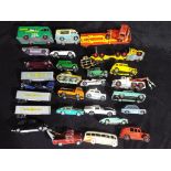 Dinky, Corgi, Matchbox - Over 20 unboxed diecast model vehicles in various scales.