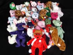 Ty Beanie Collection - a good mixed collection of 30 Ty Beanie bears to include Bride, Paul,