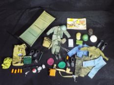 Palitoy - An unboxed and partial Palitoy British Infantryman Uniform with a collection of unboxed