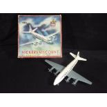 Mettoy - A boxed Mettoy Vickers Viscount plastic friction driven airplane in British European