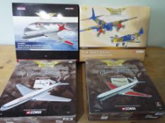 Corgi Aviation Archive - four boxed 1:144 scale diecast model aeroplanes,
