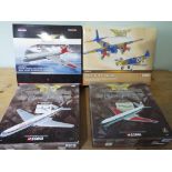 Corgi Aviation Archive - four boxed 1:144 scale diecast model aeroplanes,