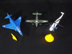 Dinky - Three unboxed Dinky Military Aircraft. Lot contains, Dinky No.