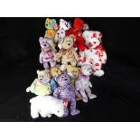 TY Beanie Collections - a collection of 13 TY Beanie bears to include Beanie original Puddy