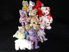 TY Beanie Collections - a collection of 13 TY Beanie bears to include Beanie original Puddy