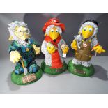 Wombles - a collection of three resin figures, depicting Great Uncle Bulgaria, Orinoco Tobermory,