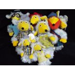 Wombles - a collection of eight soft bodied Wombles depicting various characters.