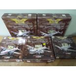 Corgi Aviation Archive - five boxed 1:144 scale diecast model aeroplanes from the Frontier