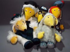 Wombles - a collection of five soft bodied Womble characters, approximate height 55 cm.