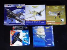 Corgi Aviation Archive - Five boxed 1:72 scale diecast military aircraft models.