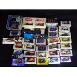 Lledo, Corgi, Brumm - Over 30 boxed diecast model vehicles in various scales.