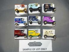 Lledo - In excess of 80 diecast 1920 Model T Ford Vans by Lledo all in collector boxes.