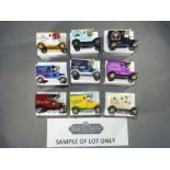 Lledo - In excess of 80 diecast 1920 Model T Ford Vans by Lledo all in collector boxes.