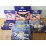 Corgi Aviation Archive - seven boxed 1:144 and 1:72 scale diecast model military aeroplanes