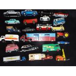 Dinky, Corgi, Matchbox - Over 20 unboxed diecast model vehicles in various scales.