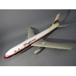 A plastic composition travel agents model Airbus A300 in Laker Airways 'Skytrain' livery,