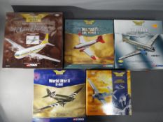 Corgi - Five diecast model aeroplanes from the Corgi Aviation Archive series comprising a 1:72