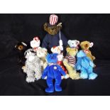 TY Collectibles - a collection of eleven TY bears to include Elizabeth, Easy on The Eyes, Ivan,