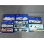 Ten plastic model kits of aeroplanes by Wooster, Lupa and similar.