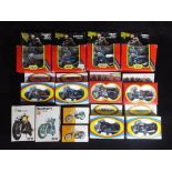 Polistil - 14 boxed 1:24 scale diecast model motorcycles.