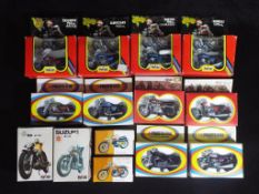 Polistil - 14 boxed 1:24 scale diecast model motorcycles.