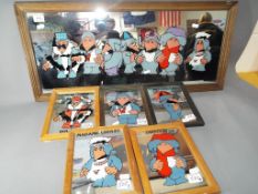 Wombles - a collection painted framed mirrors, depicting Wombles,