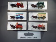 Lledo - Approximately 48 horse drawn diecast model vehicles by LLedo all in collector boxes.