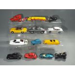 Corgi, Spot-On, Brooklin - 14 unboxed diecast and plastic model vehicles in various scales.