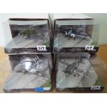 Corgi Aviation Archive - four WWII Legends diecast model Military Aircraft, comprising F4U Corsair,