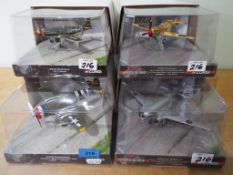 Corgi Aviation Archive - four WWII Legends diecast model Military Aircraft, comprising P51D Mustang,
