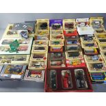 Lledo, Corgi, Matchbox - a collection of model vehicles to include various vans, buses and cars,