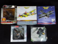 Corgi Aviation Archive, Oxford Diecast - Five boxed 1:72 scale diecast model military aircraft.
