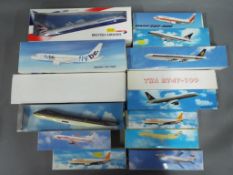 Fourteen plastic model kits of aeroplanes comprising Wooster, CMD, Aviation Gifts and similar.