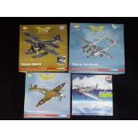 Corgi Aviation Archive, Hobbymaster - 4 boxed diecast military aircraft in 1:72 scale.