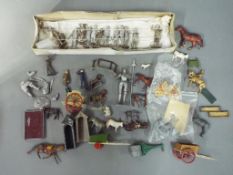 Britains, Veronese, MMM - a collection of over 30 unboxed metal figures and soldiers.