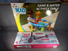 Retail Stock - a boxed sand and water activity table by Kid Collection for ages 2+,