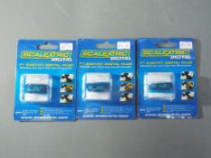 Scalextric - Three Scalextric F1 Easyfit Digital Plugs. Items are retail stock and factory sealed.