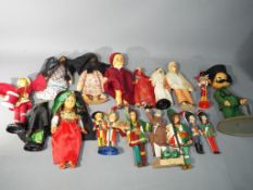 Vintage Dolls - a quantity of assorted European costume dolls,