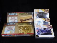 Revell, Matchbuilder - Five boxed model kits in various scales.