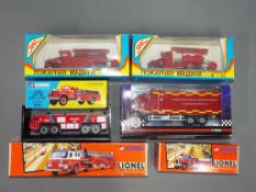 Corgi, OMO and Other - Seven predominately boxed diecast model Fire Appliances in various scales.