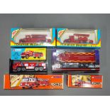 Corgi, OMO and Other - Seven predominately boxed diecast model Fire Appliances in various scales.