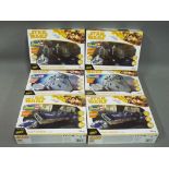 Star Wars, Revell - Six factory sealed boxed Revell model kits of Star Wars vehicles.