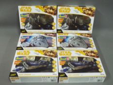 Star Wars, Revell - Six factory sealed boxed Revell model kits of Star Wars vehicles.