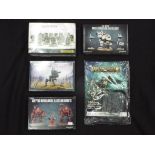 Warhammer - Four boxed Warhammer Sets and a sealed Warhammer Age of Sigmar sealed Magazine Game.