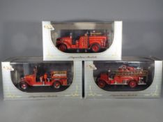 Signature Models - Three boxed 1:24 scale diecast model Fire Vehicles by Signatute Models.