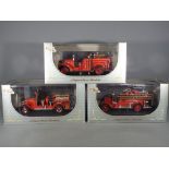 Signature Models - Three boxed 1:24 scale diecast model Fire Vehicles by Signatute Models.