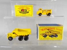 Matchbox - two diecast models comprising Compressor Lorry # 28 and Euclid Quarry Truck # 6,