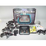 Sega - A boxed Sega Mega II console with five controllers,