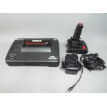 Sega - An unboxed Sega Master System II games console with power cable and joystick.